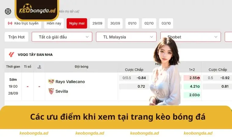 Kèo Bóng Đá 30 Các ưu điểm khi xem tại trang kèo bóng đá