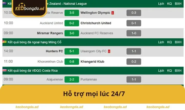 Hỗ trợ mọi lúc 24/7